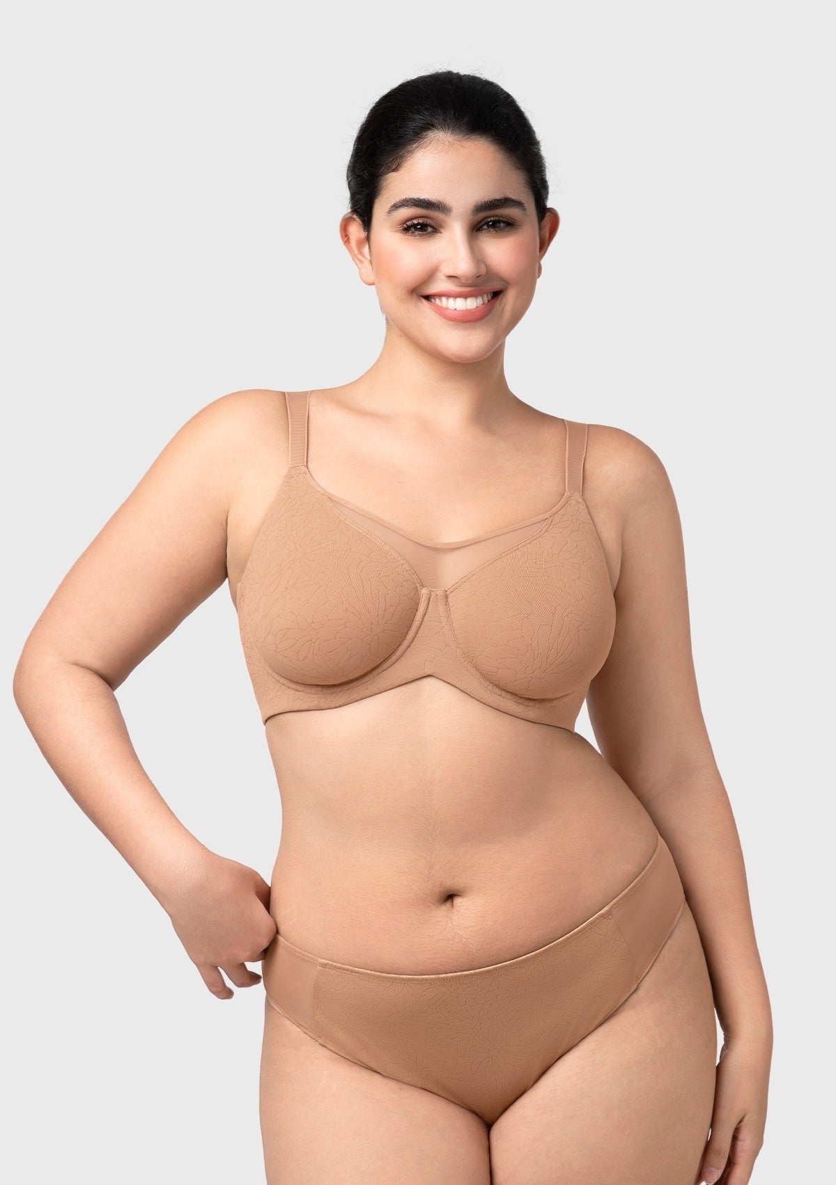 HSIA CoolComfort Plus Size Underwire Smoothing Wide Strap Full Coverage Unlined Minimizer T-shirt Bra