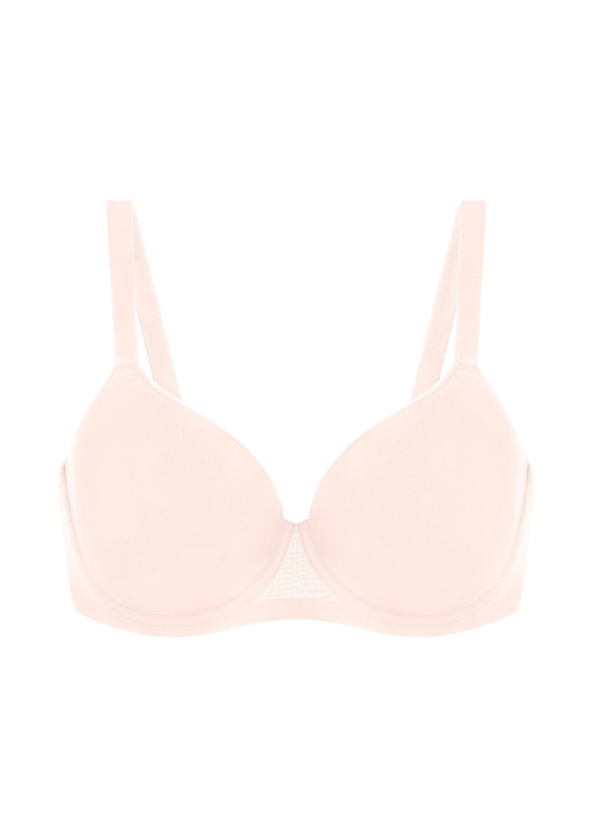 AirMesh Dark Beige Full Coverage Smooth Mesh Lightly Padded Lined Underwire T-Shirt Bra