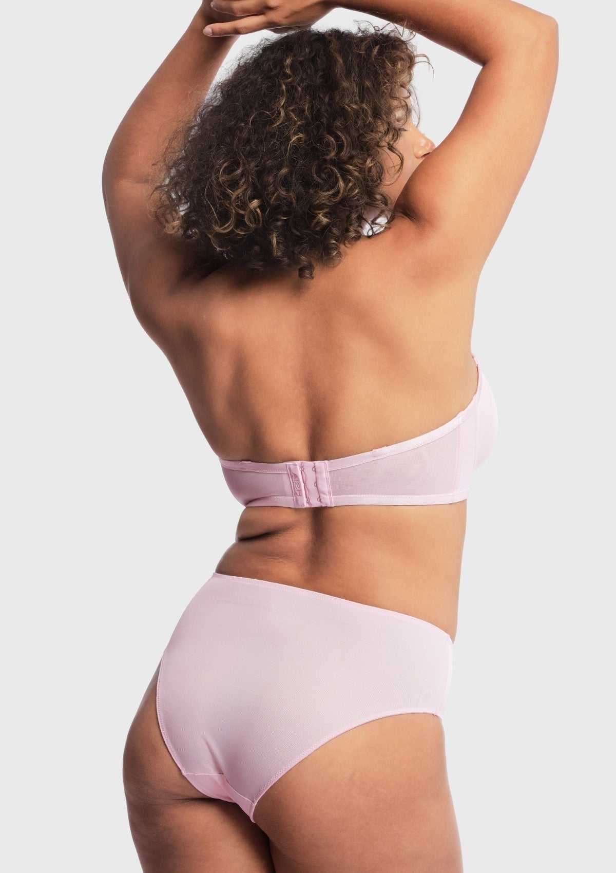 Bella Sheer Mesh Unlined Underwire Strapless Balconette Bra