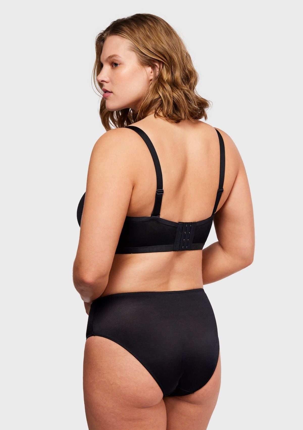 Bella Sheer Mesh Unlined Underwire Strapless Balconette Bra