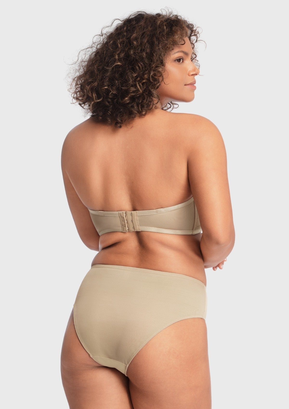 Bella Sheer Mesh Unlined Underwire Strapless Balconette Bra