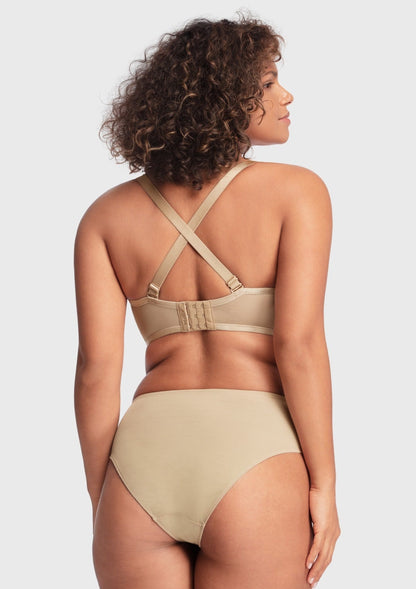 Bella Sheer Mesh Unlined Underwire Strapless Balconette Bra