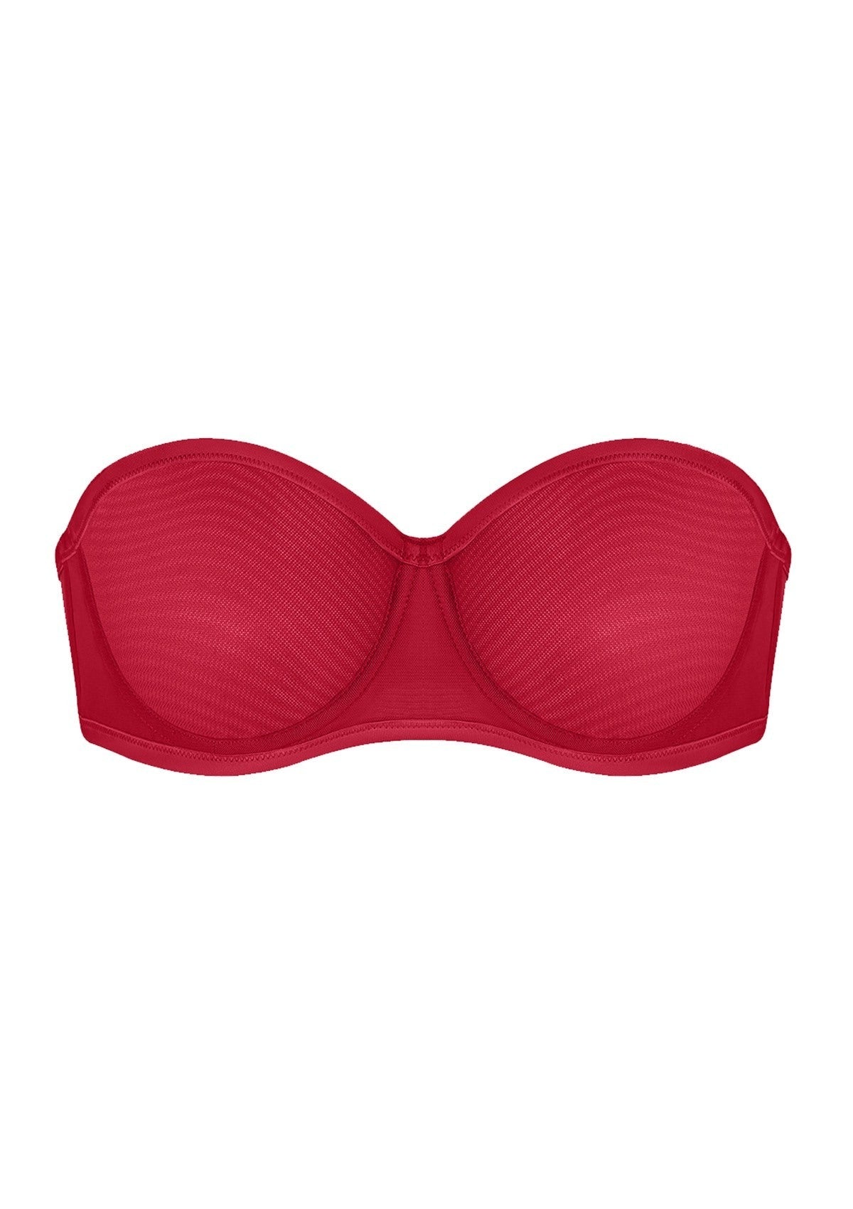 Bella Sheer Mesh Unlined Underwire Strapless Balconette Bra