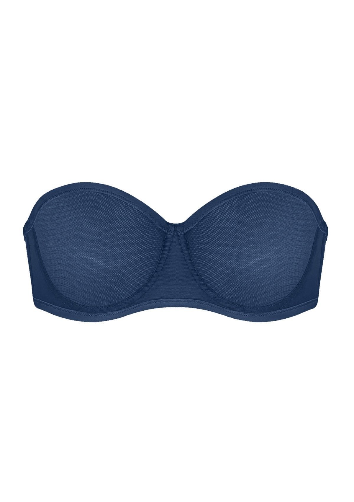 Bella Sheer Mesh Unlined Underwire Strapless Balconette Bra