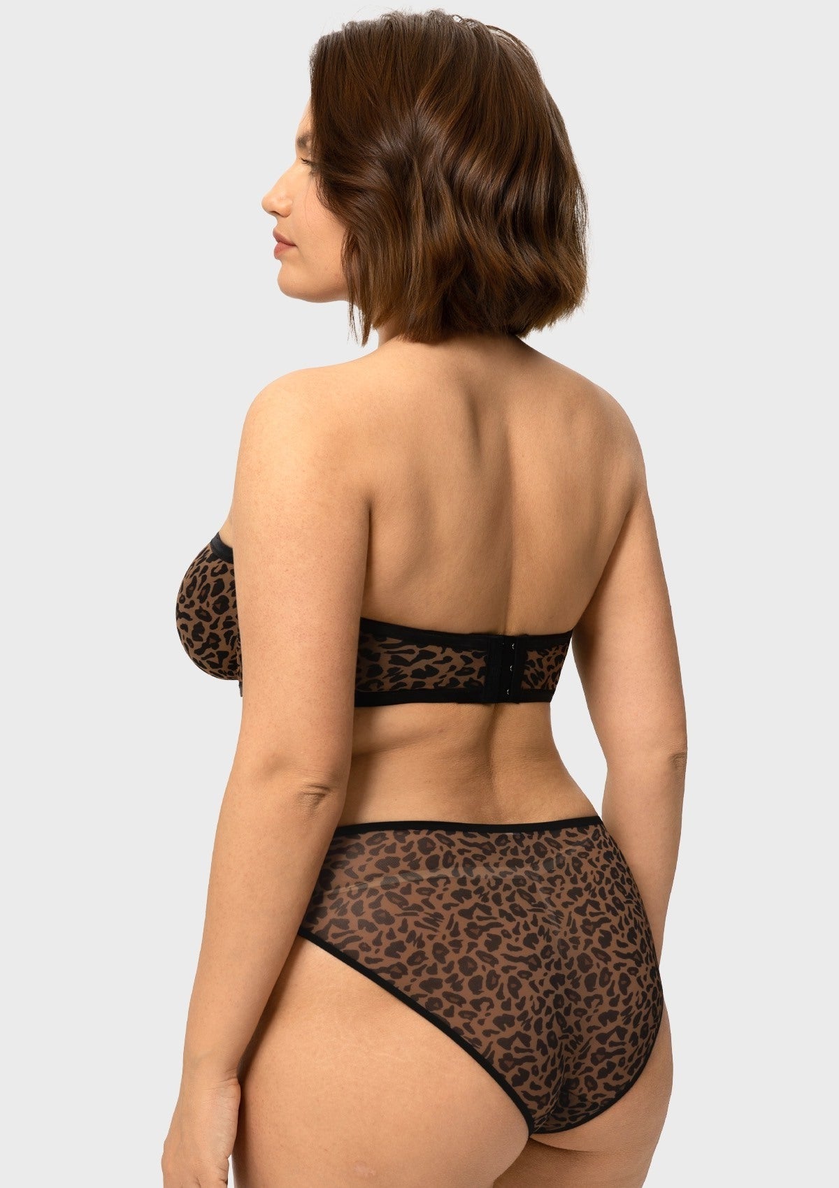 Bella Sheer Mesh Unlined Underwire Strapless Balconette Bra