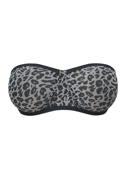 Bella Sheer Mesh Unlined Underwire Strapless Balconette Bra