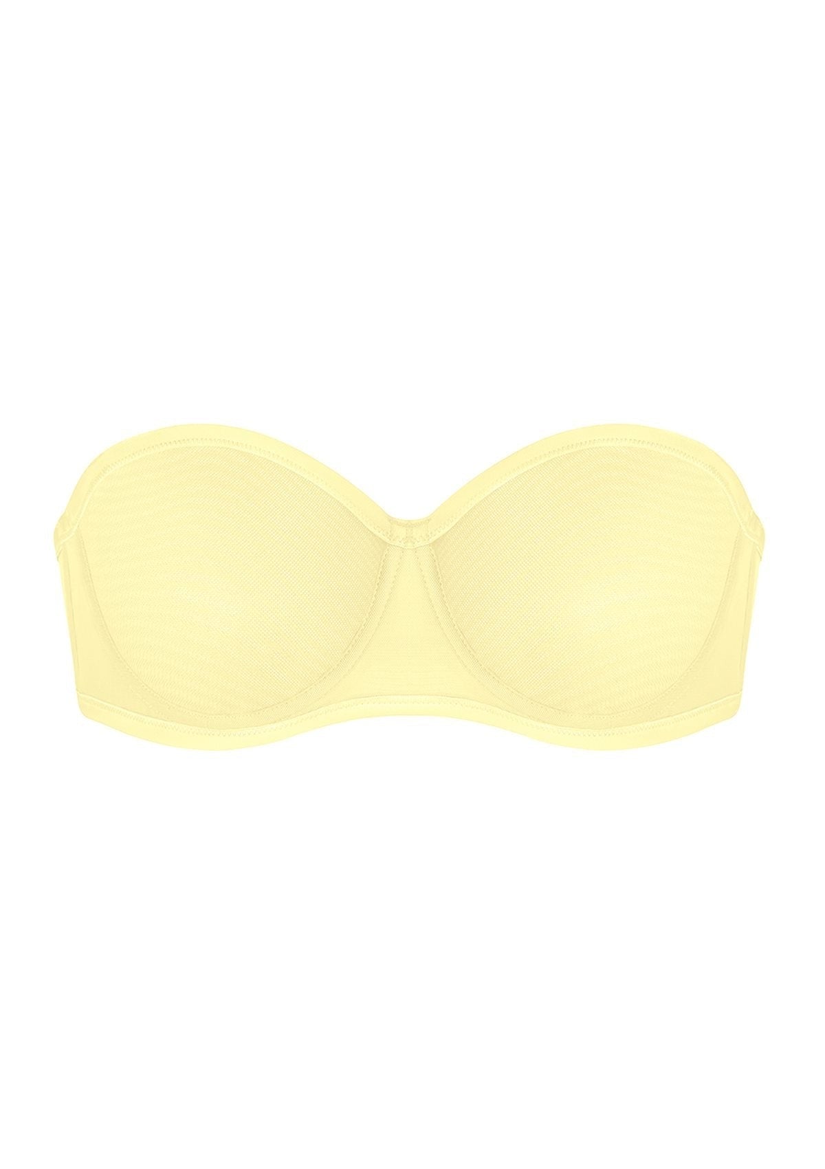 Bella Sheer Mesh Unlined Underwire Strapless Balconette Bra