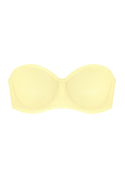 Bella Sheer Mesh Unlined Underwire Strapless Balconette Bra