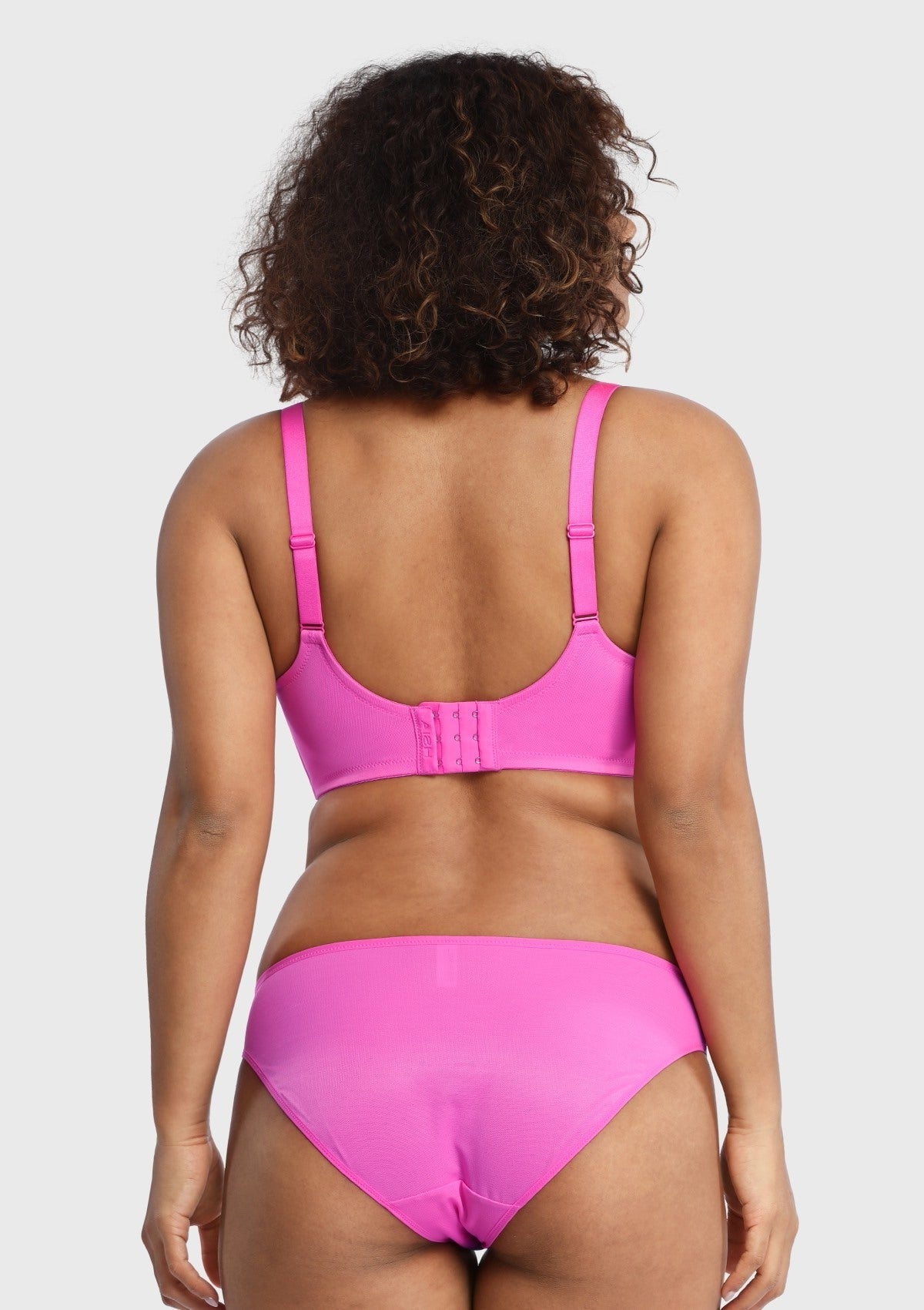 Billie Cross Front Strap Barbie Pink Smooth Sheer Mesh Underwire Bra