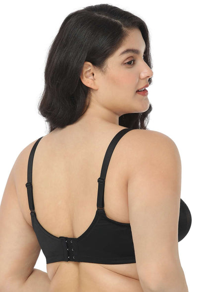 Billie Cross Front Strap Black Smooth Sheer Mesh Underwire Bra Set