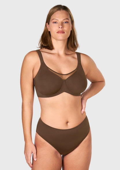 CoolComfort Smoothing Full Coverage Unlined Underwire Minimizer Bra