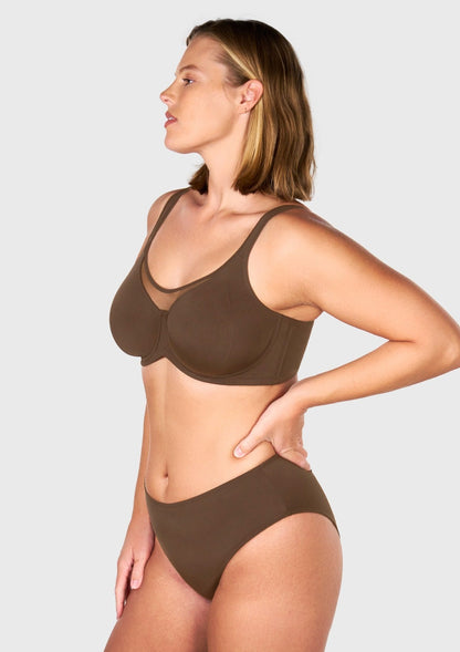 CoolComfort Smoothing Unlined Underwire Minimizer Bra