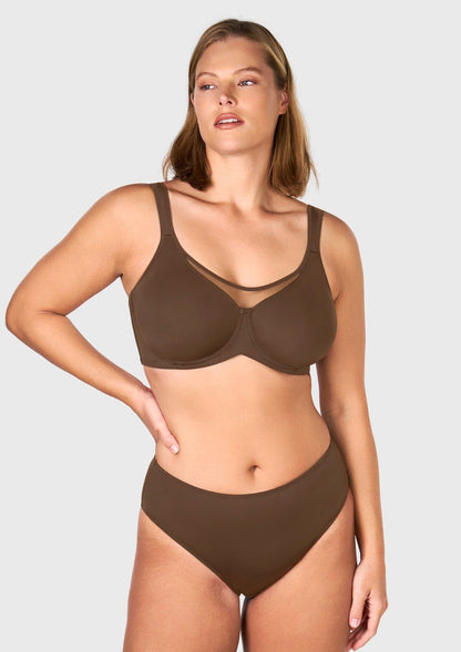 CoolComfort Smoothing Unlined Underwire Minimizer Bra