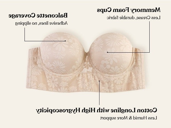 Daisy Lightly Padded Longline Underwire Strapless Balconette Bra