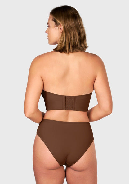 Daisy Smooth Beige Lightly Padded Longline Underwire Strapless Balconette Bra