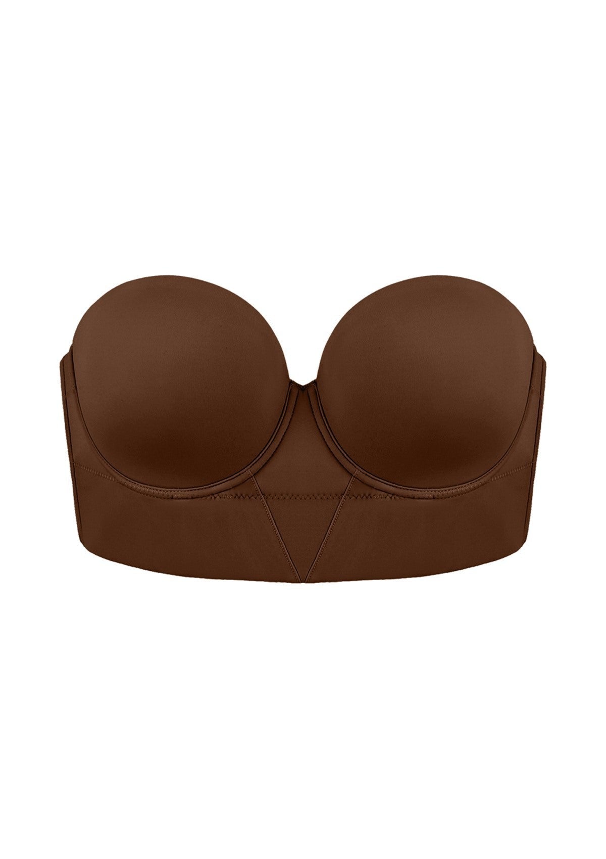 Daisy Smooth Beige Lightly Padded Longline Underwire Strapless Balconette Bra