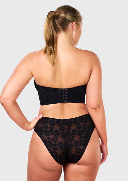 Daisy Smooth Lace Lightly Padded Longline Underwire Strapless Balconette Bra