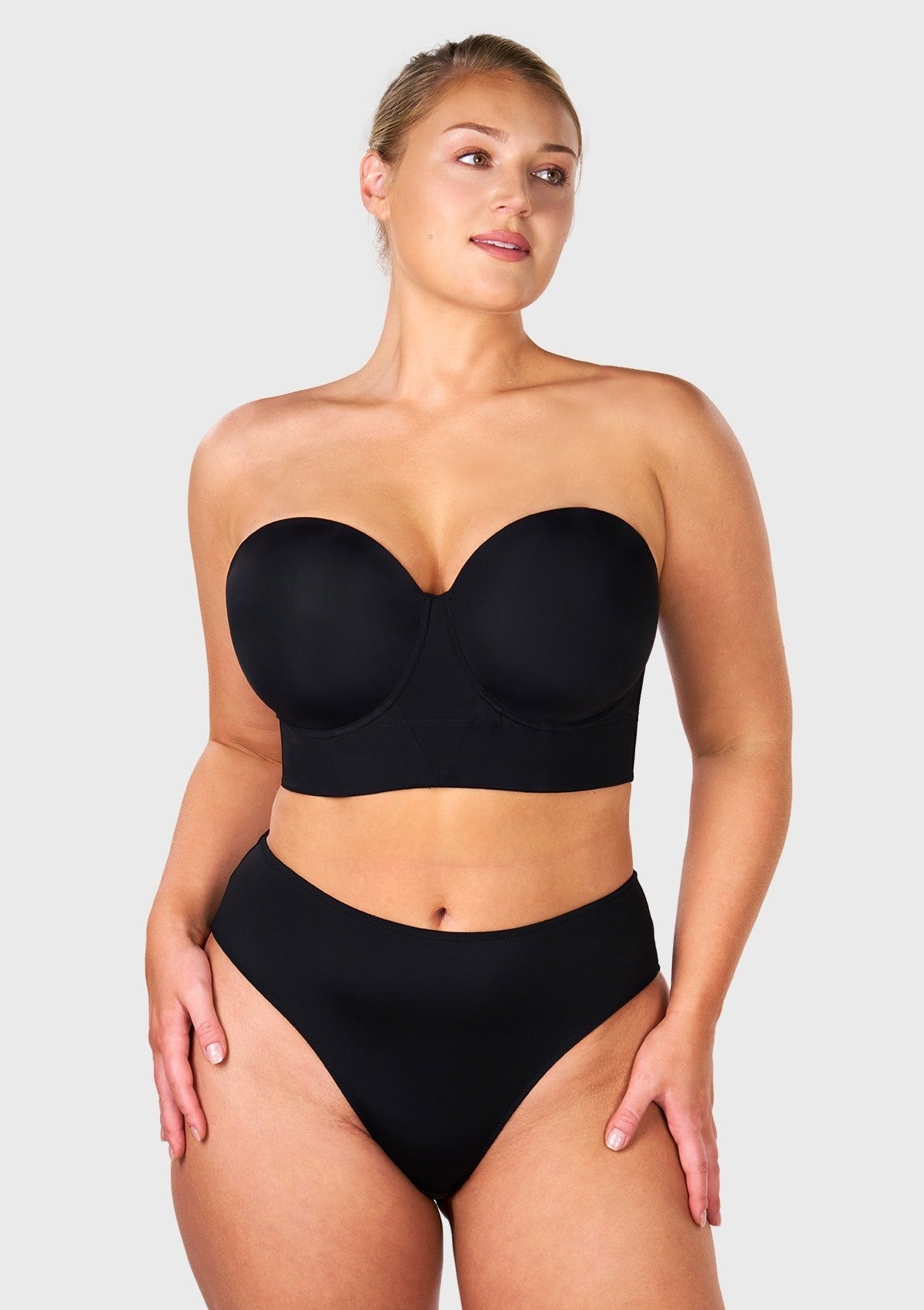 Daisy Smooth Lace Lightly Padded Longline Underwire Strapless Balconette Bra