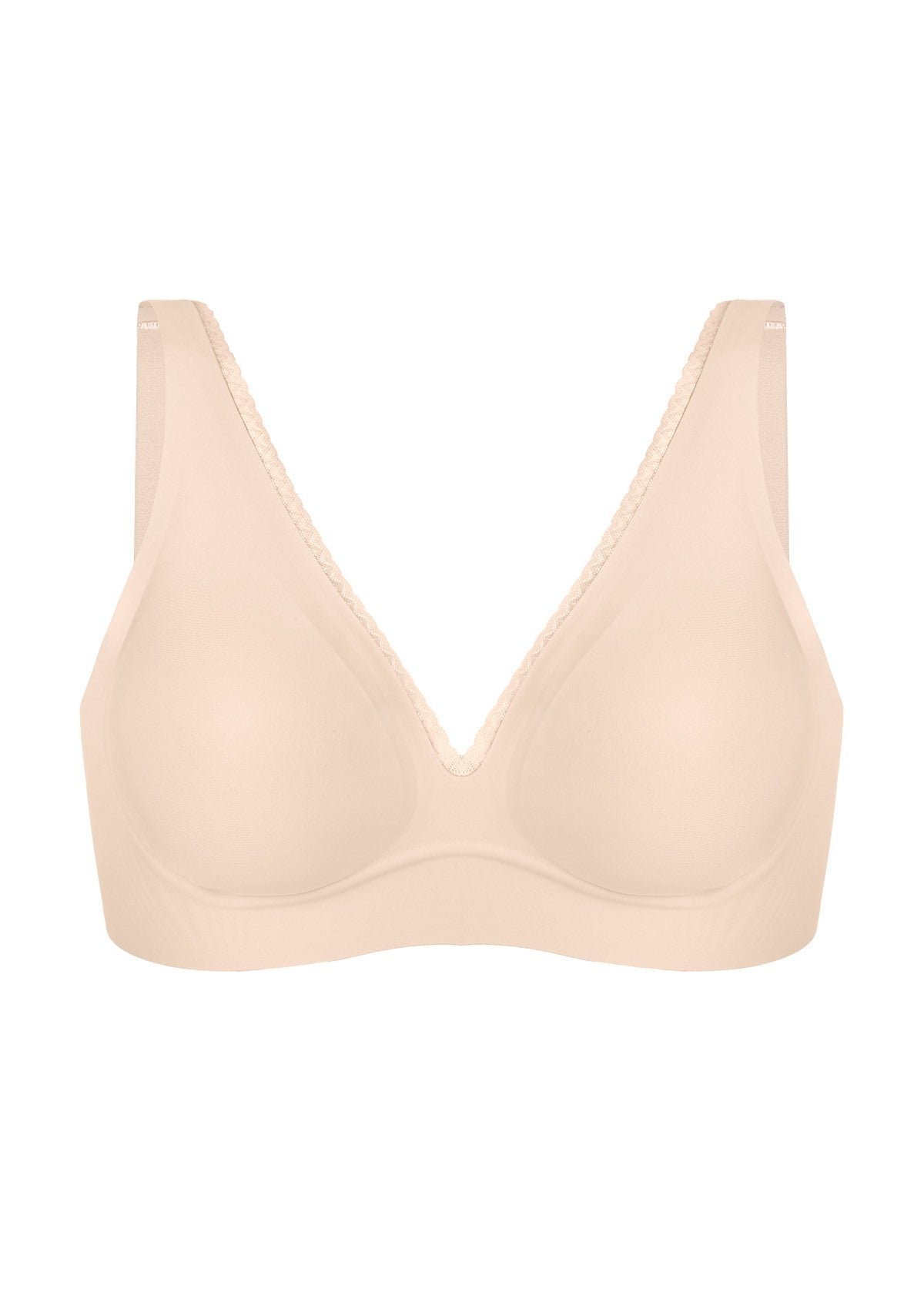 Deep V Seamless Bra Wireless Lift Breathable Perforated Foam Cups