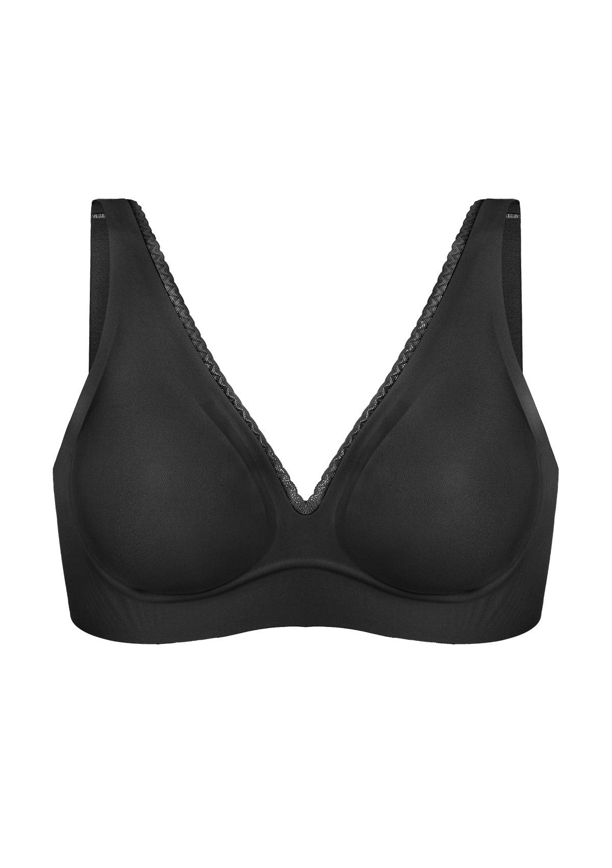 Deep V Seamless Bra Wireless Lift Breathable Perforated Foam Cups