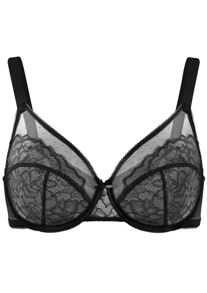 Enchante Lace Unlined Full Coverage Underwire Bra