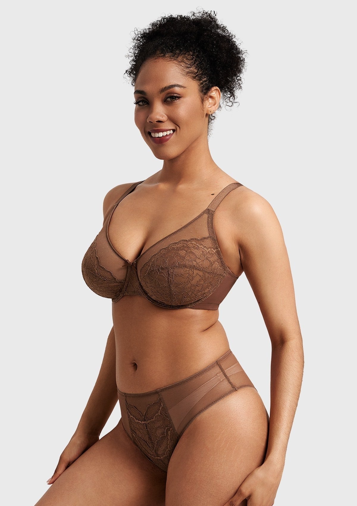 Enchante Lace Unlined Full Coverage Underwire Bra