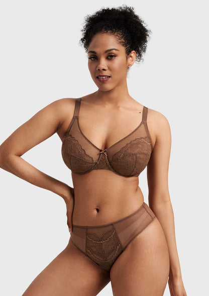 Enchante Lace Unlined Full Coverage Underwire Bra