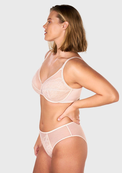 Enchante Lace Unlined Full Coverage Underwire Bra