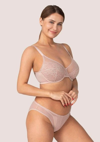 Enchante Lace Unlined Full Coverage Underwire Bra
