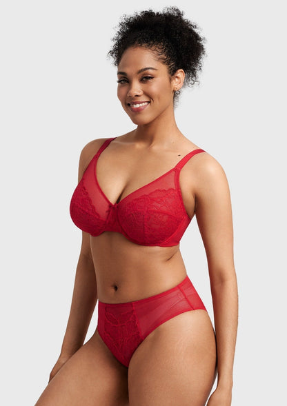Enchante Lace Unlined Full Coverage Underwire Bra