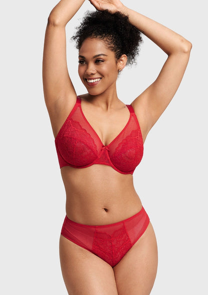 Enchante Lace Unlined Full Coverage Underwire Bra