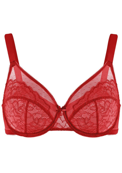 Enchante Lace Unlined Full Coverage Underwire Bra