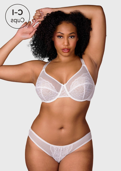 Enchante Lace Unlined Full Coverage Underwire Bra