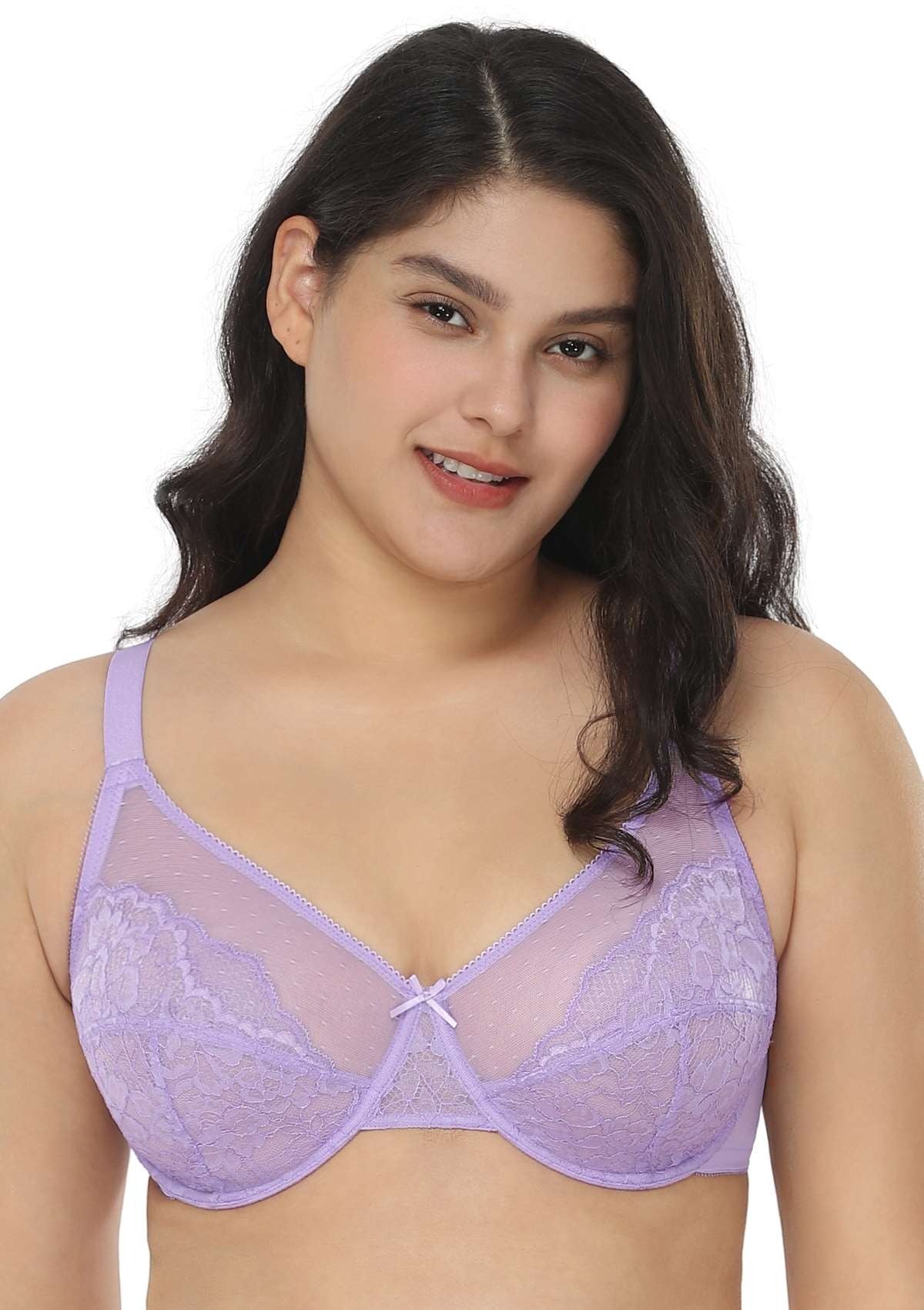 Enchante Lace Unlined Full Coverage Underwire Bra