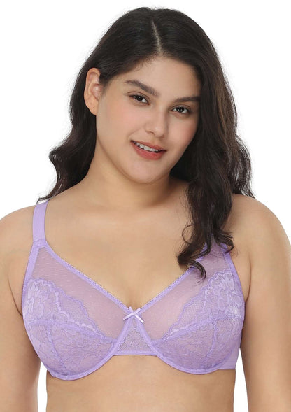 Enchante Lace Unlined Full Coverage Underwire Bra
