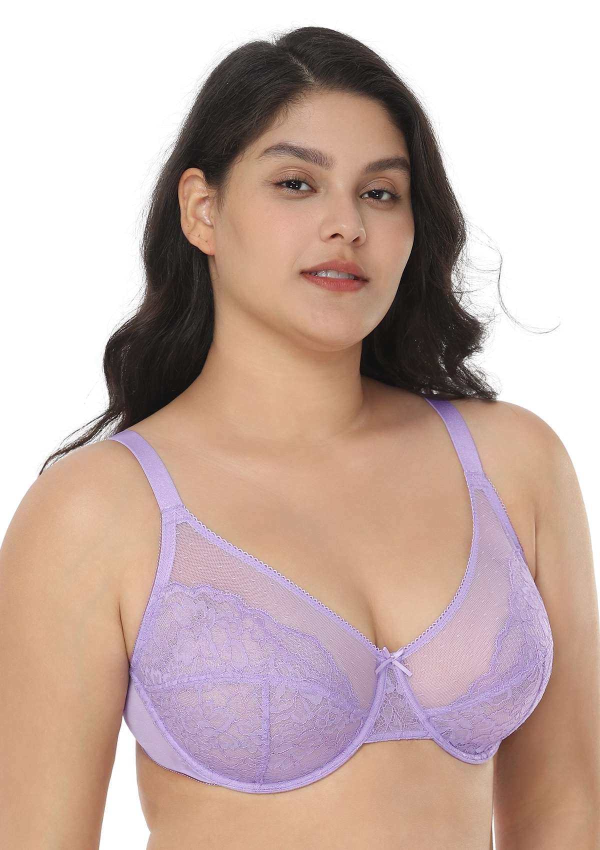 Enchante Lace Unlined Full Coverage Underwire Bra