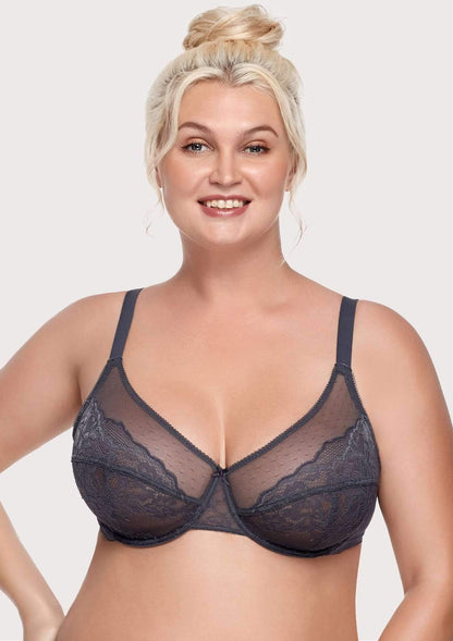 Enchante Lace Unlined Full Coverage Underwire Bra