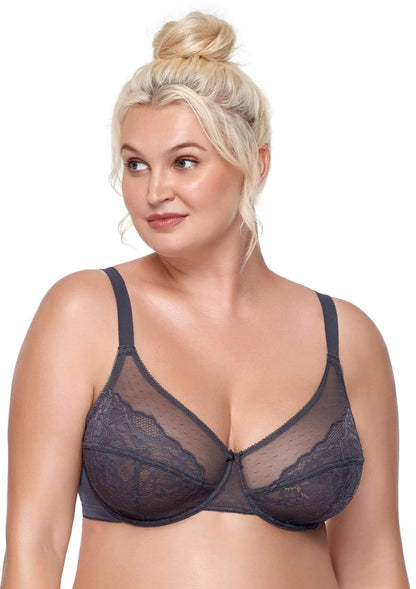Enchante Lace Unlined Full Coverage Underwire Bra