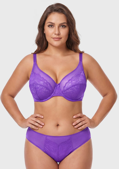 Enchante Unlined Non-padded Lace Underwire Bra