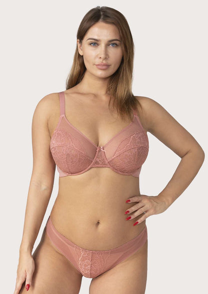 Enchante Lace Unlined Full Coverage Underwire Bra