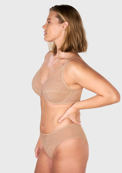 Enchante Lace Unlined Full Coverage Underwire Bra