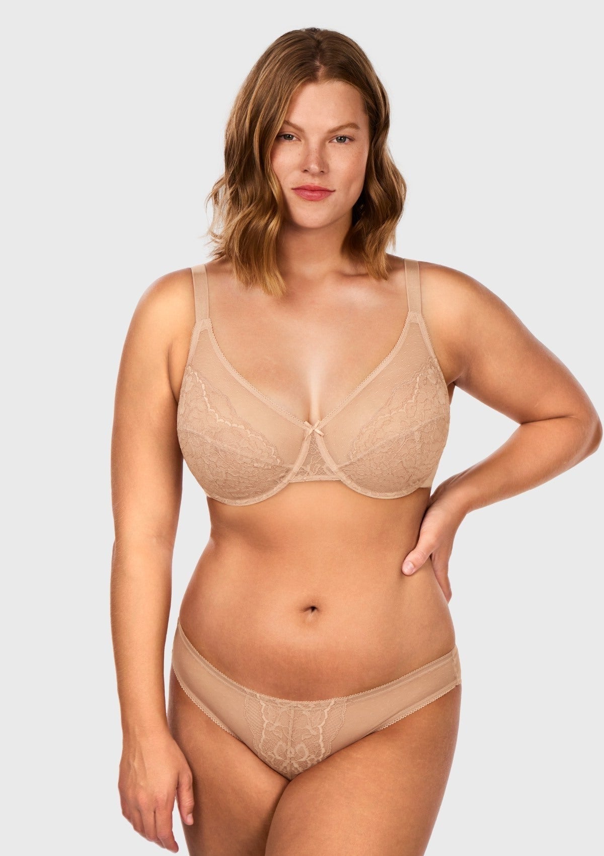 Enchante Lace Unlined Full Coverage Underwire Bra