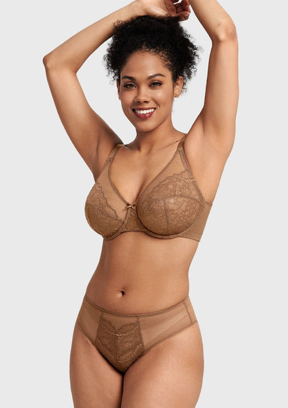 Enchante Lace Unlined Full Coverage Underwire Bra