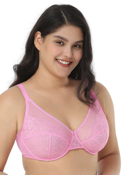 Enchante Lace Unlined Full Coverage Underwire Bra