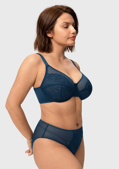 Enchante Lace Unlined Full Coverage Underwire Bra