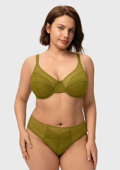 Enchante Lace Unlined Full Coverage Underwire Bra