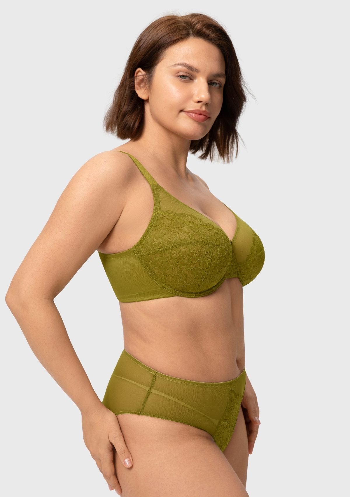 Enchante Lace Unlined Full Coverage Underwire Bra