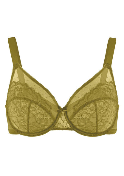 Enchante Lace Unlined Full Coverage Underwire Bra
