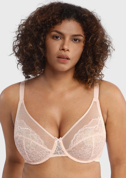 Enchante Lace Unlined Full Coverage Underwire Bra