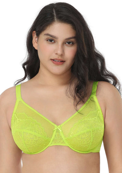 Enchante Unlined Non-padded Lace Underwire Bra